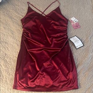 Emerald Sundae Vibrant Red Dress